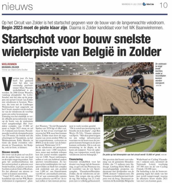 HBVL artikel velodroom